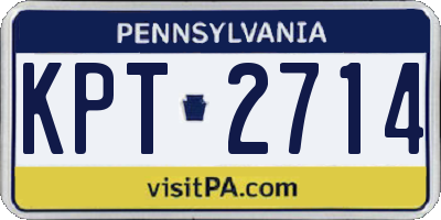 PA license plate KPT2714