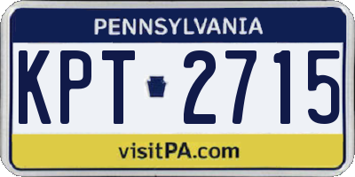 PA license plate KPT2715