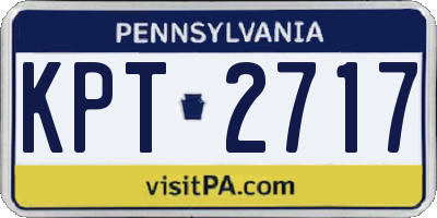 PA license plate KPT2717