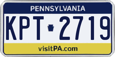 PA license plate KPT2719