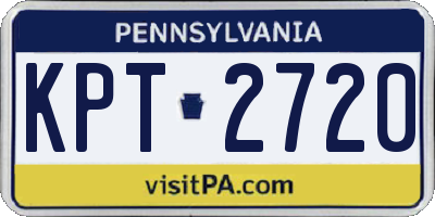 PA license plate KPT2720