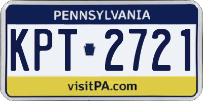 PA license plate KPT2721