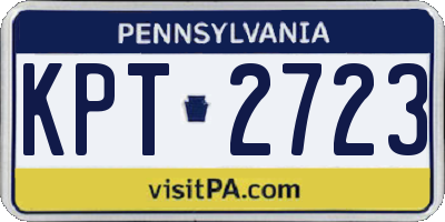 PA license plate KPT2723