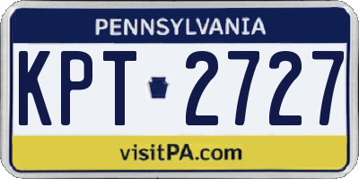 PA license plate KPT2727