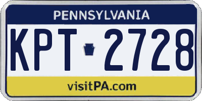 PA license plate KPT2728