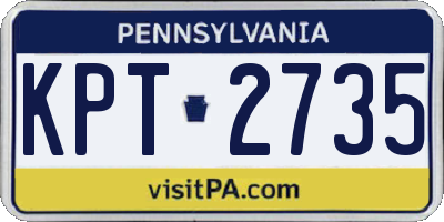 PA license plate KPT2735