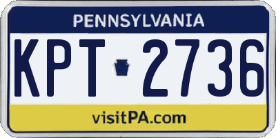 PA license plate KPT2736