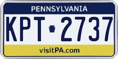 PA license plate KPT2737