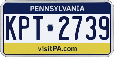 PA license plate KPT2739
