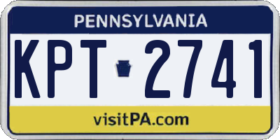 PA license plate KPT2741