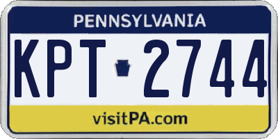 PA license plate KPT2744