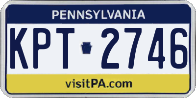 PA license plate KPT2746