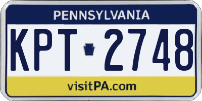 PA license plate KPT2748