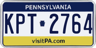 PA license plate KPT2764