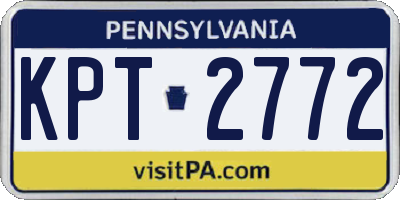 PA license plate KPT2772