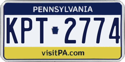 PA license plate KPT2774