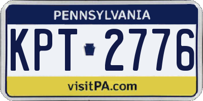 PA license plate KPT2776