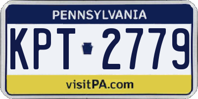 PA license plate KPT2779