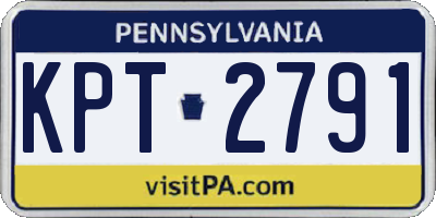 PA license plate KPT2791