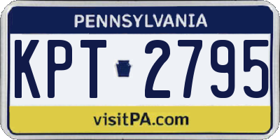 PA license plate KPT2795