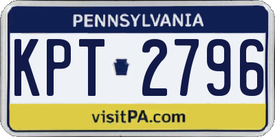 PA license plate KPT2796