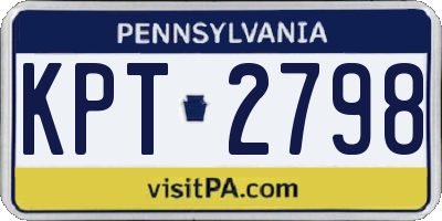 PA license plate KPT2798
