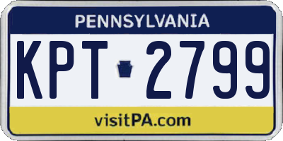 PA license plate KPT2799