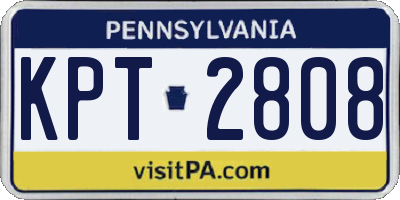 PA license plate KPT2808
