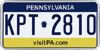 PA license plate KPT2810