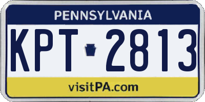 PA license plate KPT2813