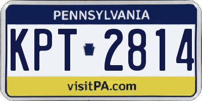 PA license plate KPT2814