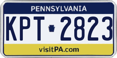 PA license plate KPT2823