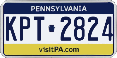 PA license plate KPT2824