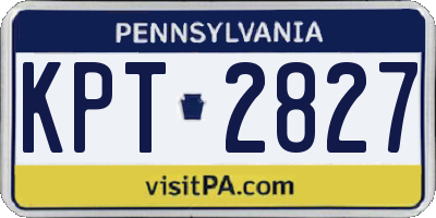 PA license plate KPT2827