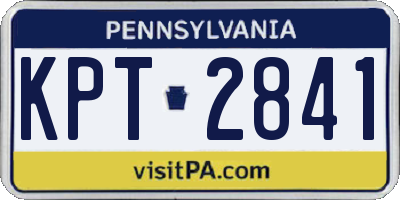 PA license plate KPT2841