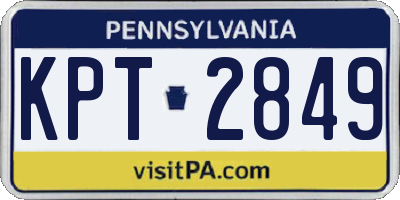 PA license plate KPT2849