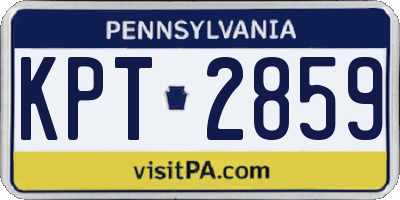 PA license plate KPT2859