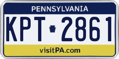 PA license plate KPT2861