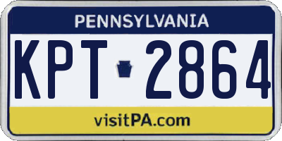 PA license plate KPT2864