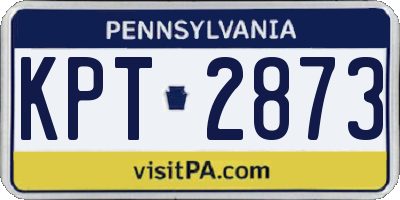 PA license plate KPT2873