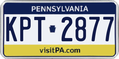 PA license plate KPT2877