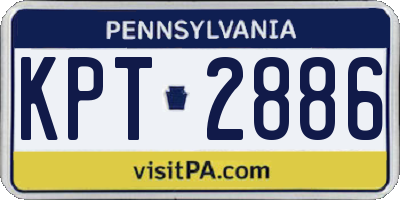 PA license plate KPT2886