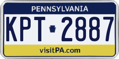 PA license plate KPT2887