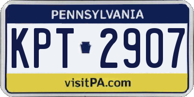 PA license plate KPT2907