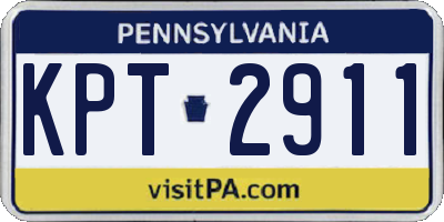 PA license plate KPT2911