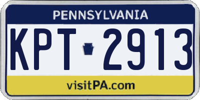 PA license plate KPT2913