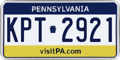 PA license plate KPT2921