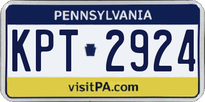 PA license plate KPT2924