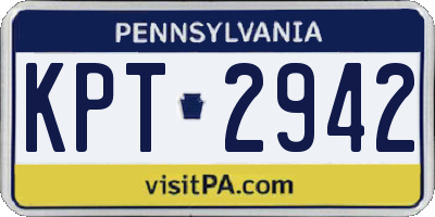 PA license plate KPT2942
