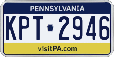 PA license plate KPT2946